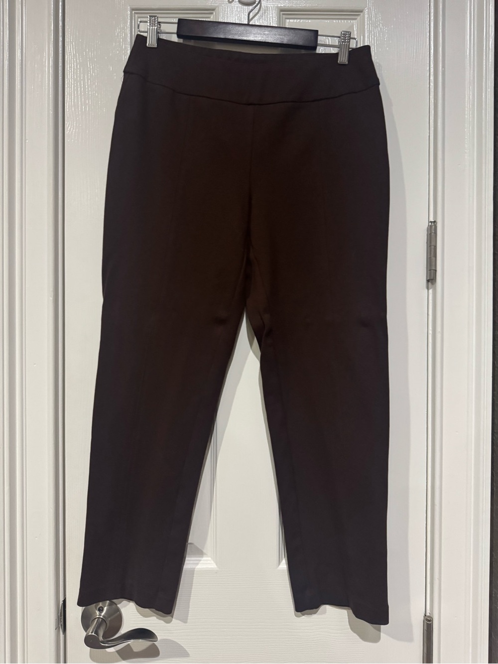 new directions Dark Brown Straight Leg Ponte Pants